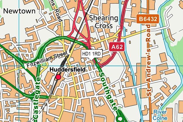 HD1 1RD map - OS VectorMap District (Ordnance Survey) HD1 1RD map - OS VectorMap District (Ordnance Survey)