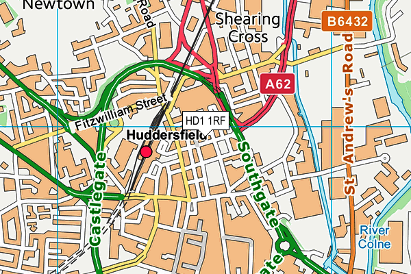 HD1 1RF map - OS VectorMap District (Ordnance Survey) HD1 1RF map - OS VectorMap District (Ordnance Survey)