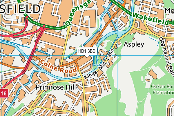 HD1 3BD map - OS VectorMap District (Ordnance Survey) HD1 3BD map - OS VectorMap District (Ordnance Survey)