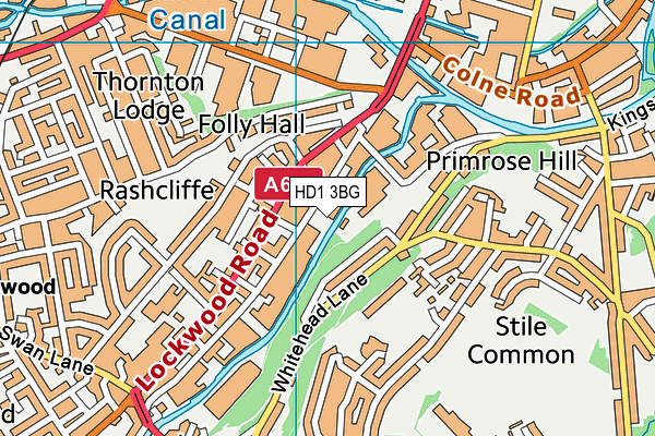 HD1 3BG map - OS VectorMap District (Ordnance Survey) HD1 3BG map - OS VectorMap District (Ordnance Survey)
