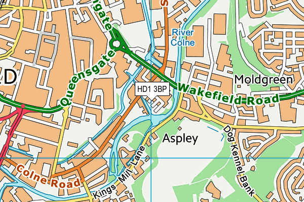 HD1 3BP map - OS VectorMap District (Ordnance Survey) HD1 3BP map - OS VectorMap District (Ordnance Survey)