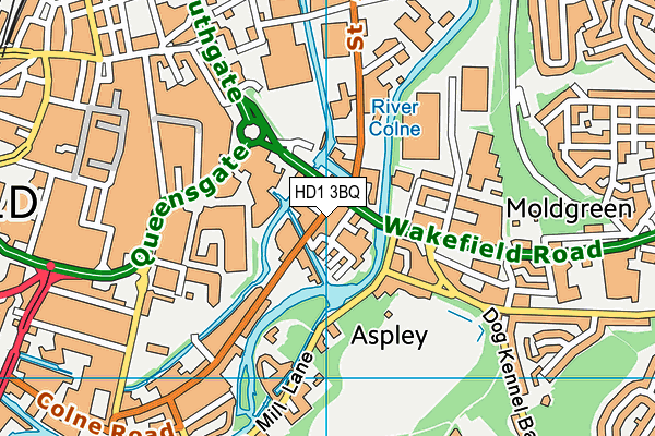 HD1 3BQ map - OS VectorMap District (Ordnance Survey) HD1 3BQ map - OS VectorMap District (Ordnance Survey)