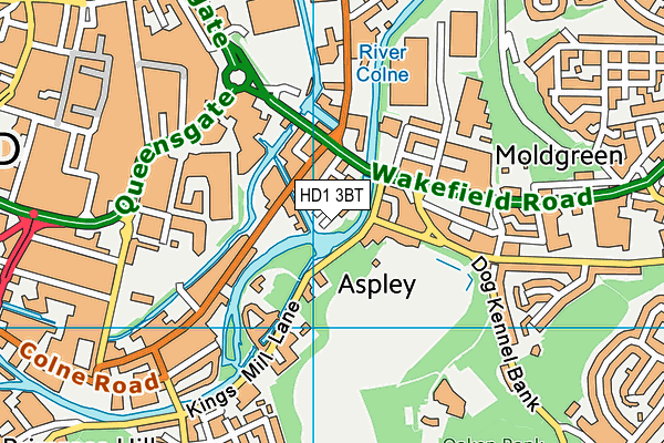 HD1 3BT map - OS VectorMap District (Ordnance Survey) HD1 3BT map - OS VectorMap District (Ordnance Survey)