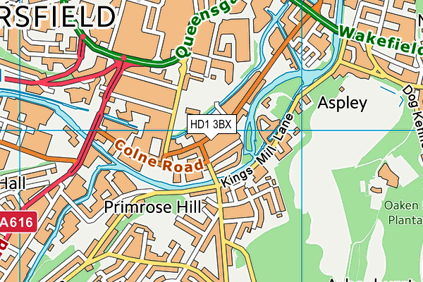 HD1 3BX map - OS VectorMap District (Ordnance Survey) HD1 3BX map - OS VectorMap District (Ordnance Survey)