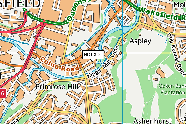 HD1 3DL map - OS VectorMap District (Ordnance Survey) HD1 3DL map - OS VectorMap District (Ordnance Survey)