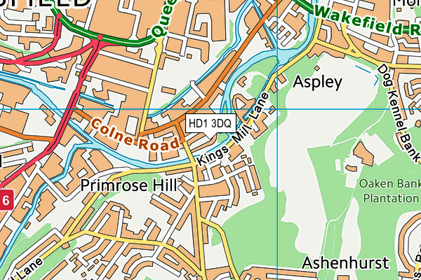 HD1 3DQ map - OS VectorMap District (Ordnance Survey) HD1 3DQ map - OS VectorMap District (Ordnance Survey)