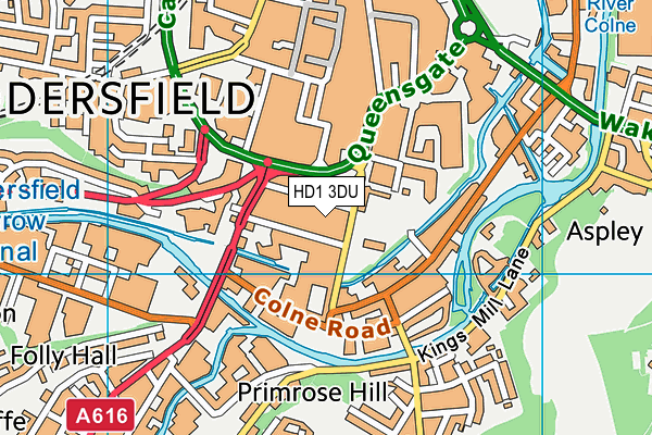 HD1 3DU map - OS VectorMap District (Ordnance Survey) HD1 3DU map - OS VectorMap District (Ordnance Survey)
