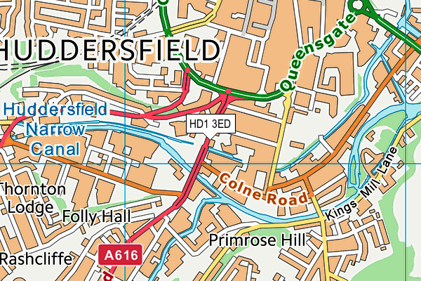 HD1 3ED map - OS VectorMap District (Ordnance Survey) HD1 3ED map - OS VectorMap District (Ordnance Survey)