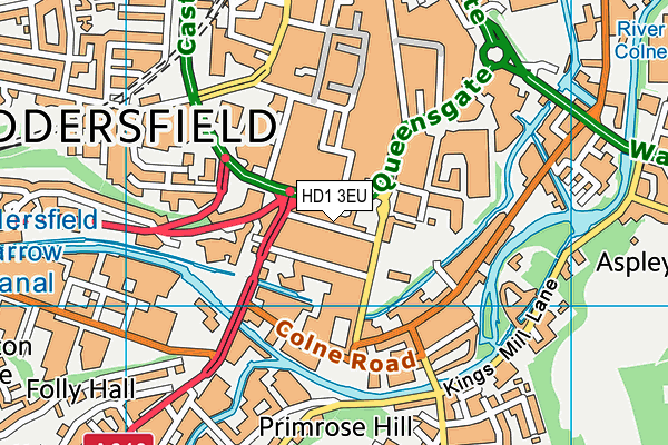HD1 3EU map - OS VectorMap District (Ordnance Survey) HD1 3EU map - OS VectorMap District (Ordnance Survey)