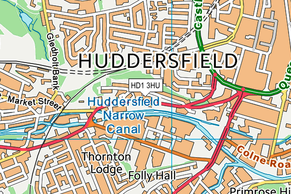 HD1 3HU map - OS VectorMap District (Ordnance Survey)