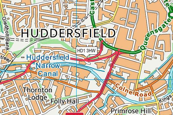 HD1 3HW map - OS VectorMap District (Ordnance Survey)