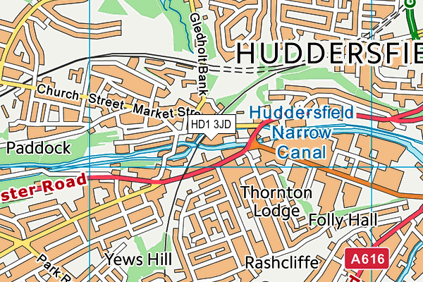 HD1 3JD map - OS VectorMap District (Ordnance Survey) HD1 3JD map - OS VectorMap District (Ordnance Survey)