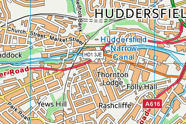 HD1 3JE map - OS VectorMap District (Ordnance Survey) HD1 3JE map - OS VectorMap District (Ordnance Survey)