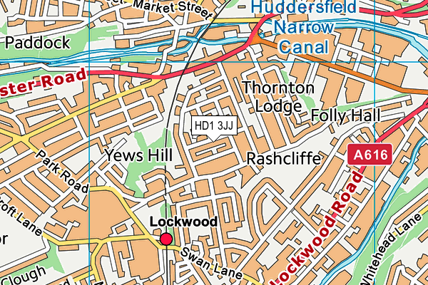 HD1 3JJ map - OS VectorMap District (Ordnance Survey) HD1 3JJ map - OS VectorMap District (Ordnance Survey)