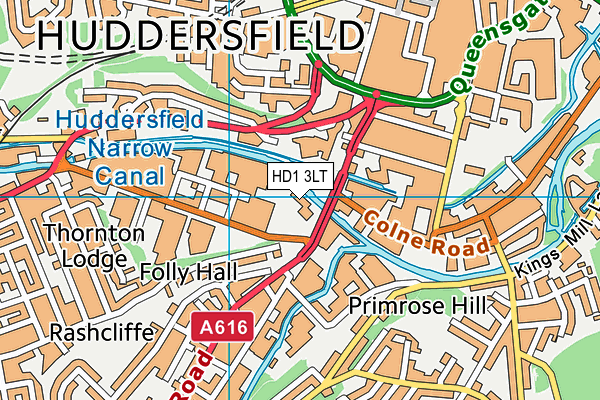 HD1 3LT map - OS VectorMap District (Ordnance Survey) HD1 3LT map - OS VectorMap District (Ordnance Survey)