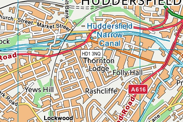 HD1 3NQ map - OS VectorMap District (Ordnance Survey)