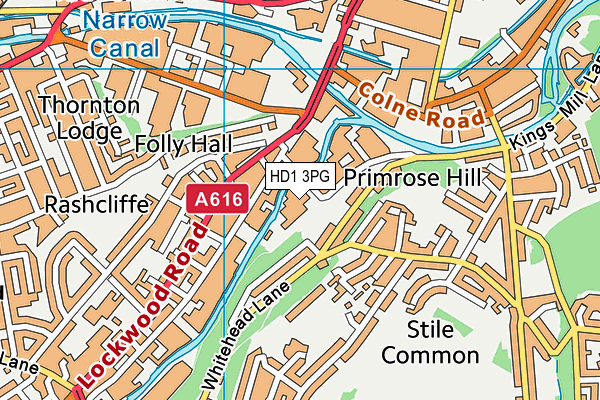 HD1 3PG map - OS VectorMap District (Ordnance Survey) HD1 3PG map - OS VectorMap District (Ordnance Survey)