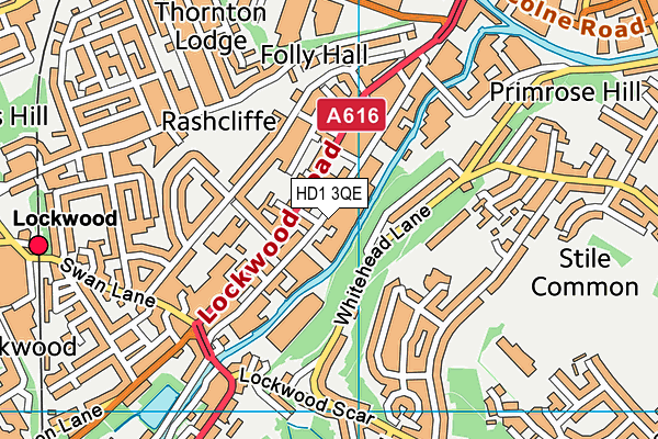 HD1 3QE map - OS VectorMap District (Ordnance Survey) HD1 3QE map - OS VectorMap District (Ordnance Survey)