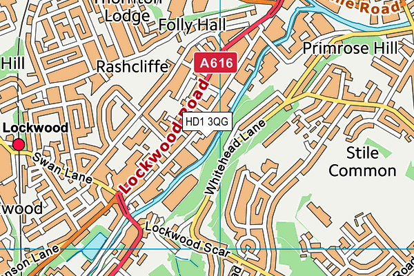 HD1 3QG map - OS VectorMap District (Ordnance Survey) HD1 3QG map - OS VectorMap District (Ordnance Survey)