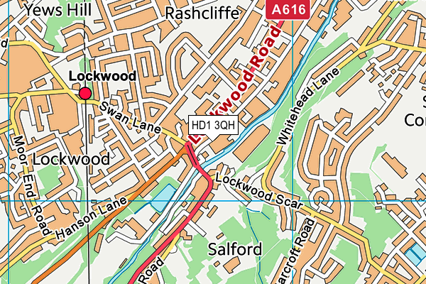 HD1 3QH map - OS VectorMap District (Ordnance Survey) HD1 3QH map - OS VectorMap District (Ordnance Survey)