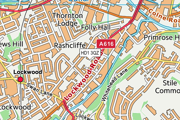 HD1 3QZ map - OS VectorMap District (Ordnance Survey) HD1 3QZ map - OS VectorMap District (Ordnance Survey)