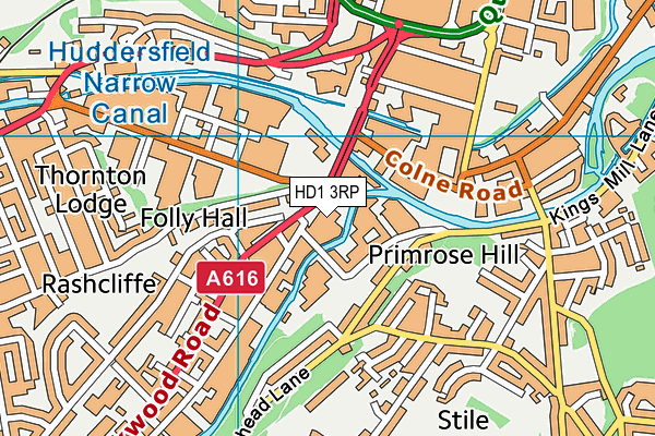HD1 3RP map - OS VectorMap District (Ordnance Survey) HD1 3RP map - OS VectorMap District (Ordnance Survey)