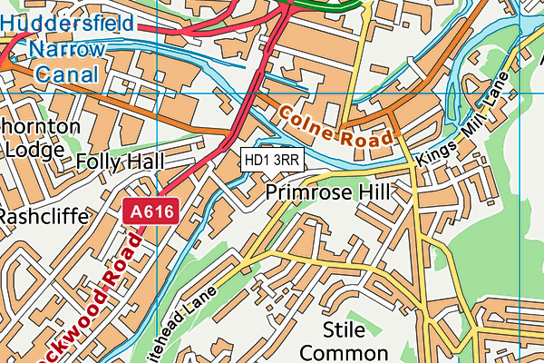 HD1 3RR map - OS VectorMap District (Ordnance Survey) HD1 3RR map - OS VectorMap District (Ordnance Survey)