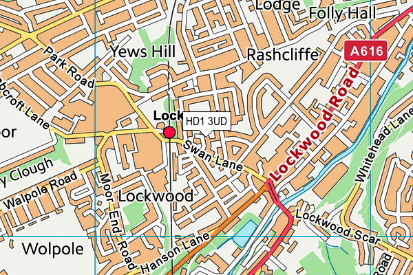 HD1 3UD map - OS VectorMap District (Ordnance Survey) HD1 3UD map - OS VectorMap District (Ordnance Survey)