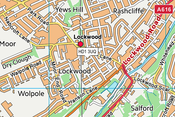 HD1 3UQ map - OS VectorMap District (Ordnance Survey) HD1 3UQ map - OS VectorMap District (Ordnance Survey)
