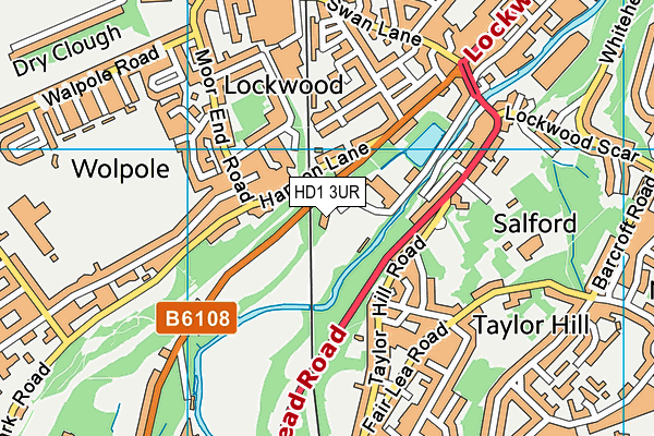 HD1 3UR map - OS VectorMap District (Ordnance Survey) HD1 3UR map - OS VectorMap District (Ordnance Survey)