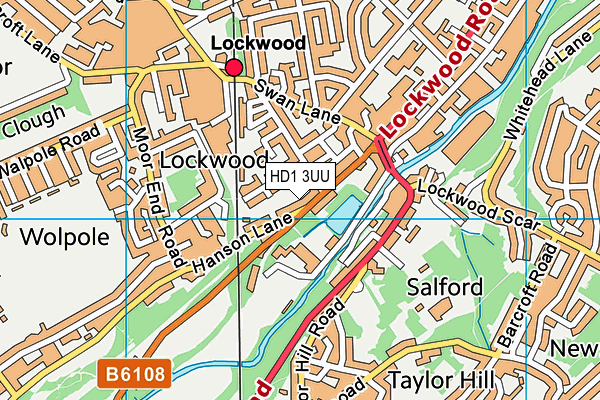 HD1 3UU map - OS VectorMap District (Ordnance Survey) HD1 3UU map - OS VectorMap District (Ordnance Survey)