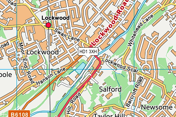 HD1 3XH map - OS VectorMap District (Ordnance Survey) HD1 3XH map - OS VectorMap District (Ordnance Survey)
