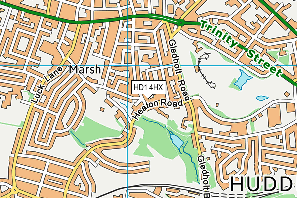 HD1 4HX map - OS VectorMap District (Ordnance Survey) HD1 4HX map - OS VectorMap District (Ordnance Survey)