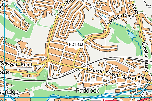 HD1 4JJ map - OS VectorMap District (Ordnance Survey) HD1 4JJ map - OS VectorMap District (Ordnance Survey)
