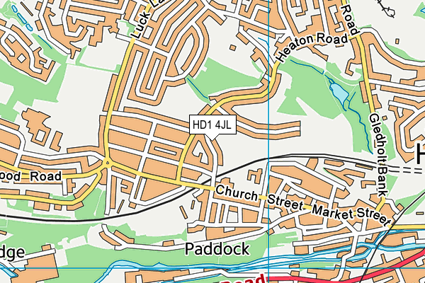 HD1 4JL map - OS VectorMap District (Ordnance Survey) HD1 4JL map - OS VectorMap District (Ordnance Survey)