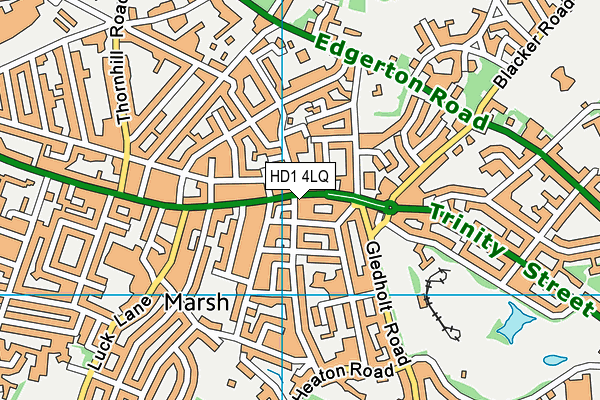 HD1 4LQ map - OS VectorMap District (Ordnance Survey) HD1 4LQ map - OS VectorMap District (Ordnance Survey)