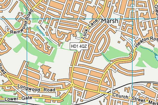 HD1 4QZ map - OS VectorMap District (Ordnance Survey) HD1 4QZ map - OS VectorMap District (Ordnance Survey)
