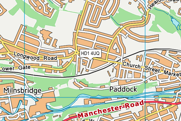 HD1 4UQ map - OS VectorMap District (Ordnance Survey) HD1 4UQ map - OS VectorMap District (Ordnance Survey)