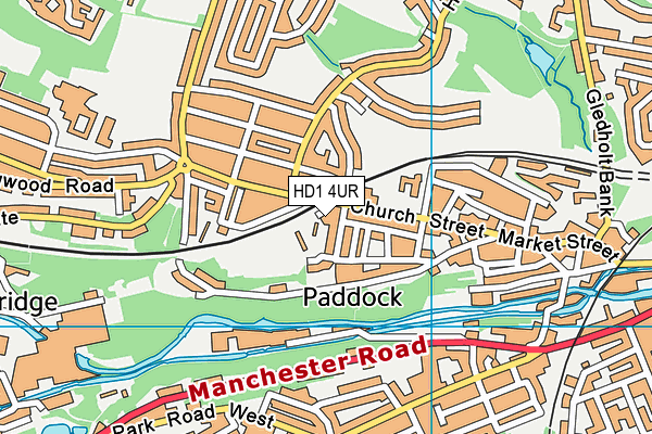 HD1 4UR map - OS VectorMap District (Ordnance Survey) HD1 4UR map - OS VectorMap District (Ordnance Survey)