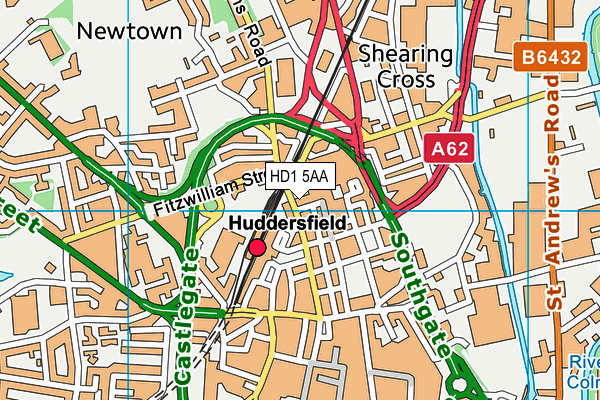 HD1 5AA map - OS VectorMap District (Ordnance Survey) HD1 5AA map - OS VectorMap District (Ordnance Survey)