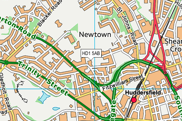HD1 5AB map - OS VectorMap District (Ordnance Survey) HD1 5AB map - OS VectorMap District (Ordnance Survey)