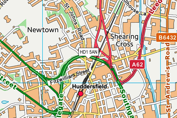 HD1 5AN map - OS VectorMap District (Ordnance Survey) HD1 5AN map - OS VectorMap District (Ordnance Survey)