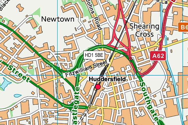 HD1 5BE map - OS VectorMap District (Ordnance Survey) HD1 5BE map - OS VectorMap District (Ordnance Survey)