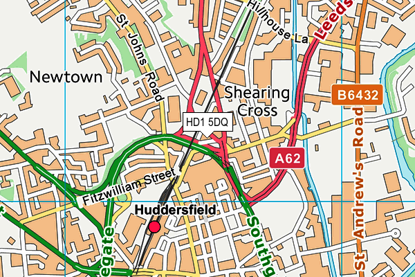 HD1 5DQ map - OS VectorMap District (Ordnance Survey) HD1 5DQ map - OS VectorMap District (Ordnance Survey)