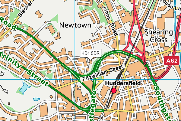 HD1 5DR map - OS VectorMap District (Ordnance Survey) HD1 5DR map - OS VectorMap District (Ordnance Survey)
