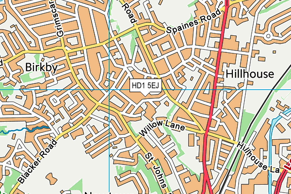 HD1 5EJ map - OS VectorMap District (Ordnance Survey) HD1 5EJ map - OS VectorMap District (Ordnance Survey)