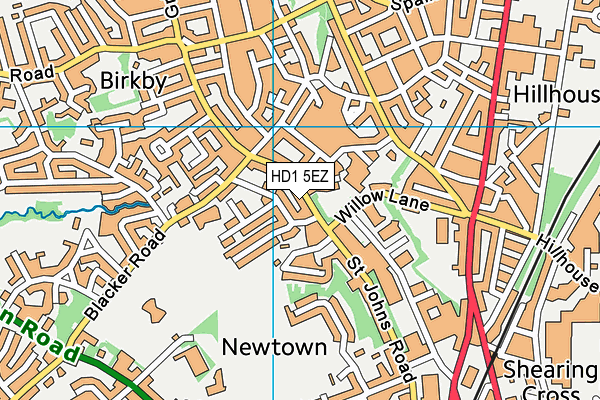 HD1 5EZ map - OS VectorMap District (Ordnance Survey) HD1 5EZ map - OS VectorMap District (Ordnance Survey)