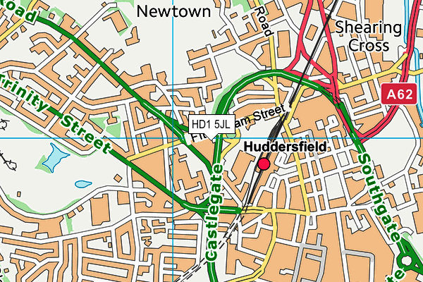 HD1 5JL map - OS VectorMap District (Ordnance Survey) HD1 5JL map - OS VectorMap District (Ordnance Survey)