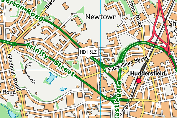 HD1 5LZ map - OS VectorMap District (Ordnance Survey) HD1 5LZ map - OS VectorMap District (Ordnance Survey)