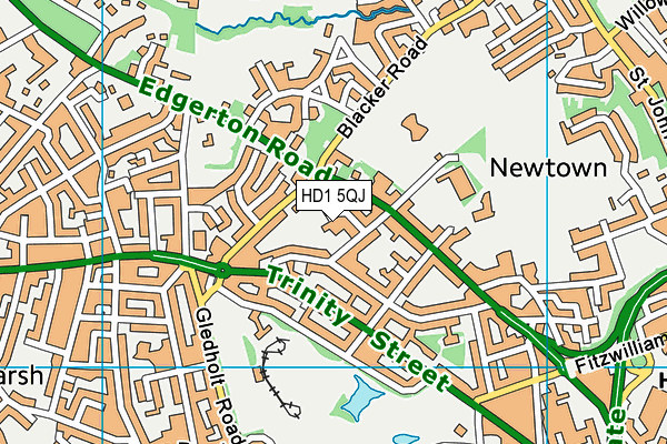 HD1 5QJ map - OS VectorMap District (Ordnance Survey) HD1 5QJ map - OS VectorMap District (Ordnance Survey)